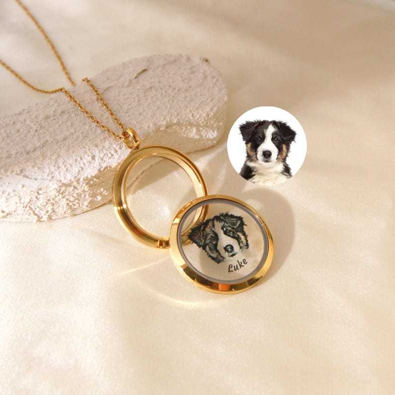 Collana Con Ciondolo In Pelliccia Di Animale Domestico Personalizzata, Collana Con Ciondolo In Pelo Di Cane E Gatto, Gioiello Commemorativo Per Animali Domestici