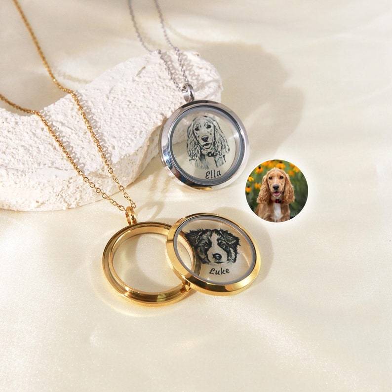 Collana Con Ciondolo In Pelliccia Di Animale Domestico Personalizzata, Collana Con Ciondolo In Pelo Di Cane E Gatto, Gioiello Commemorativo Per Animali Domestici