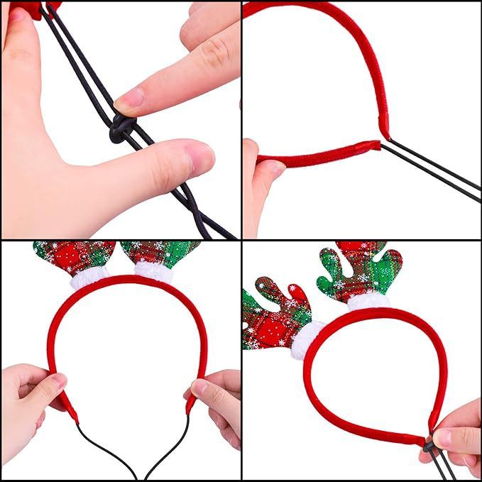 Fascia Per Capelli Natalizia Con Corna Di Renna Per Animali Domestici, Fascia Natalizia Per Gatti E Cani, Fascia Per Capelli Natalizia Con Corna Di Renna E Campanellino Per Animali Domestici