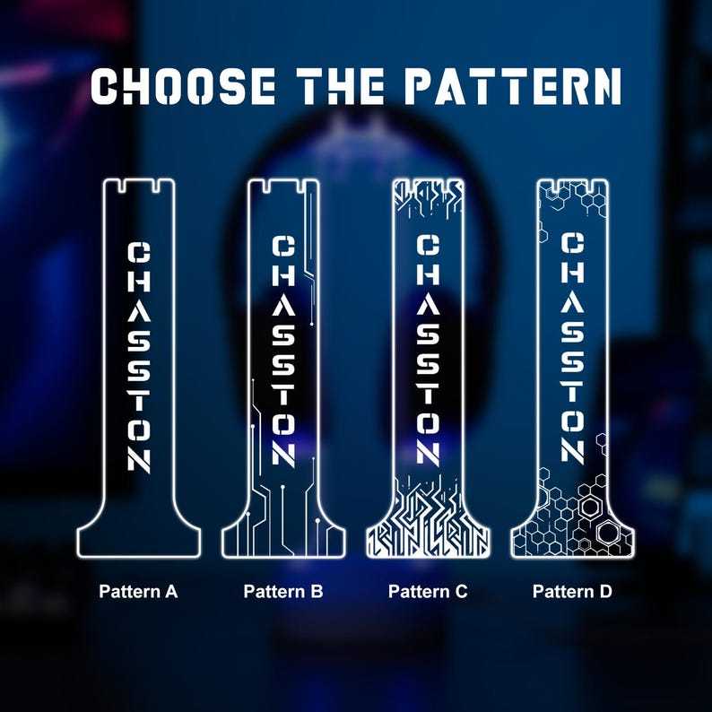 Personalized Name LED Headphone Stand, Custom Headphone Display, Gamer Desk Organizer, Unique Gift for Boyfriend or Teen Gamer