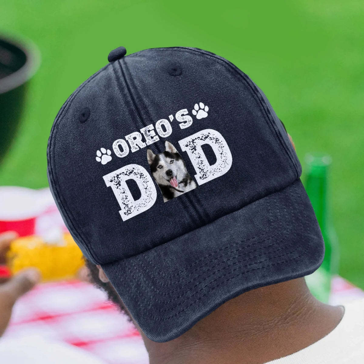 Personalized Pet Photo Baseball Cap, Gift For Dog Dad/ Mom