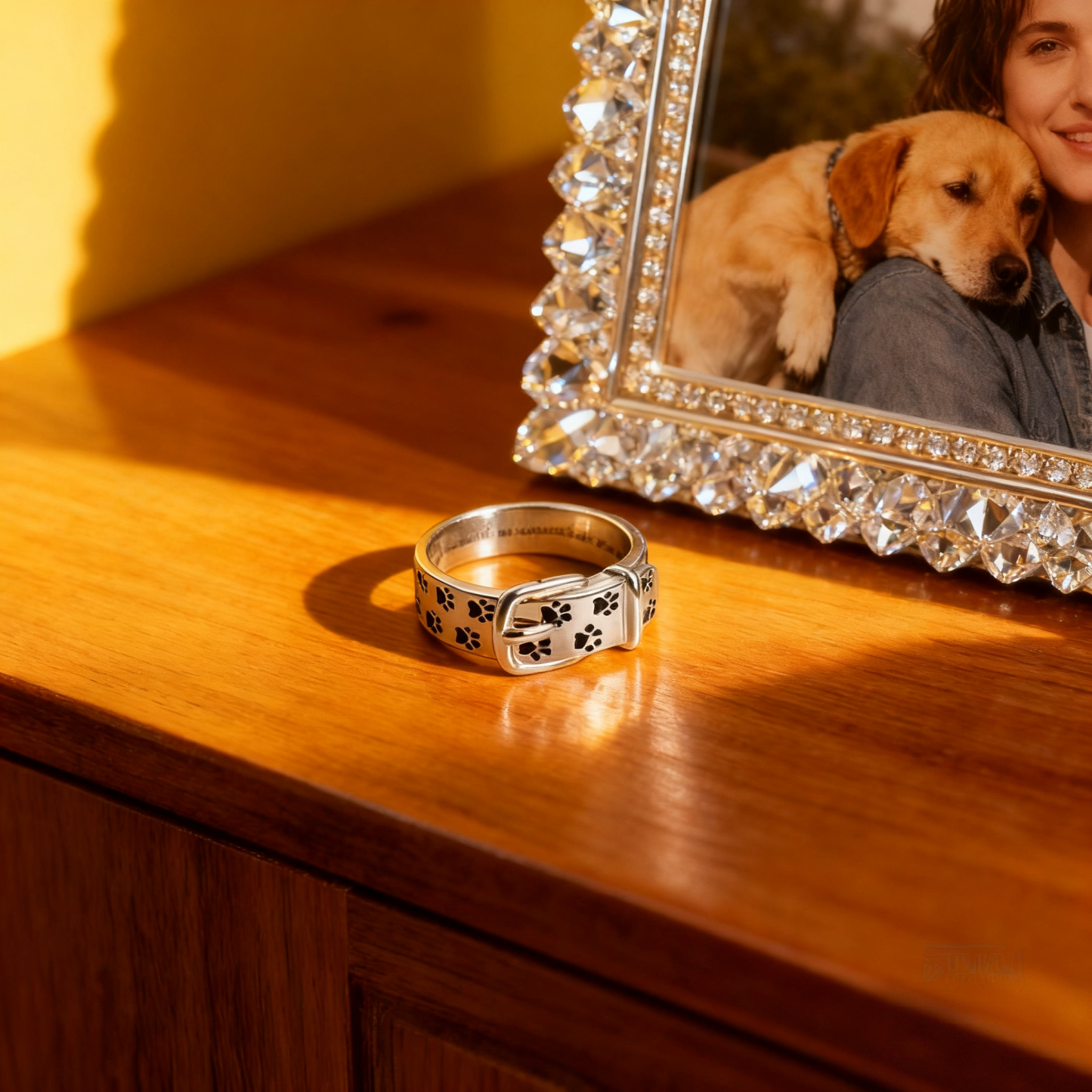 Personalized Pet Collar Ring – Custom Engraved Name & Inner Message