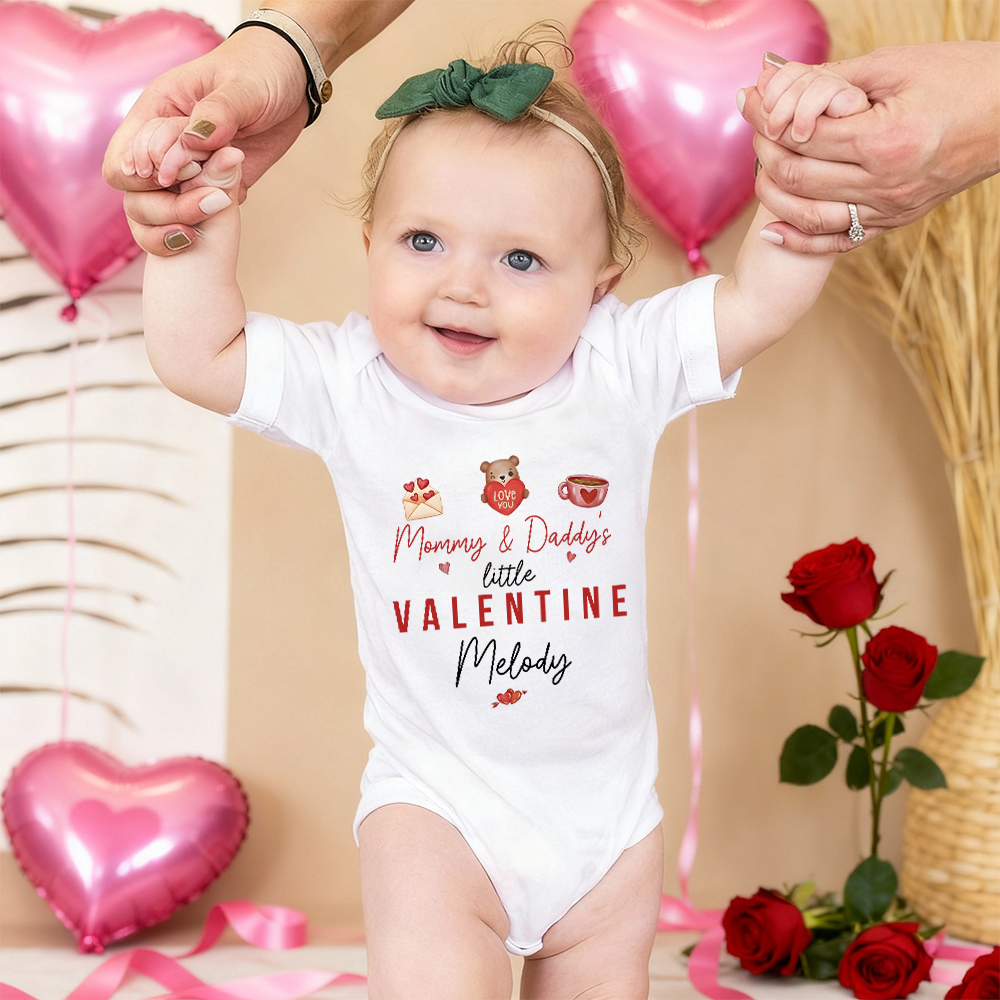 Tutina Personalizzata Per Neonato Con Nome Per San Valentino