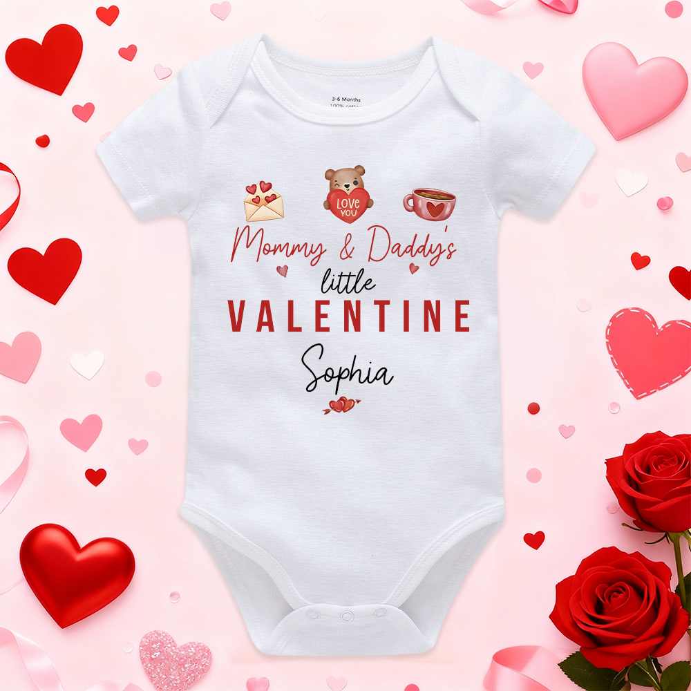 Tutina Personalizzata Per Neonato Con Nome Per San Valentino
