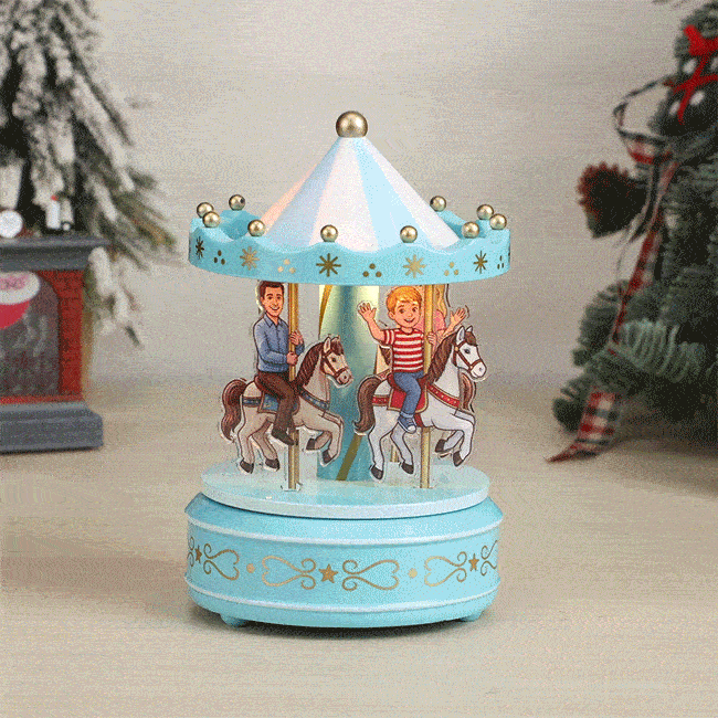 Carillon A Forma Di Carosello Con Ritratto Personalizzato, Decorazione Da Scrivania Per Membri Della Famiglia, Regalo Per La Famiglia