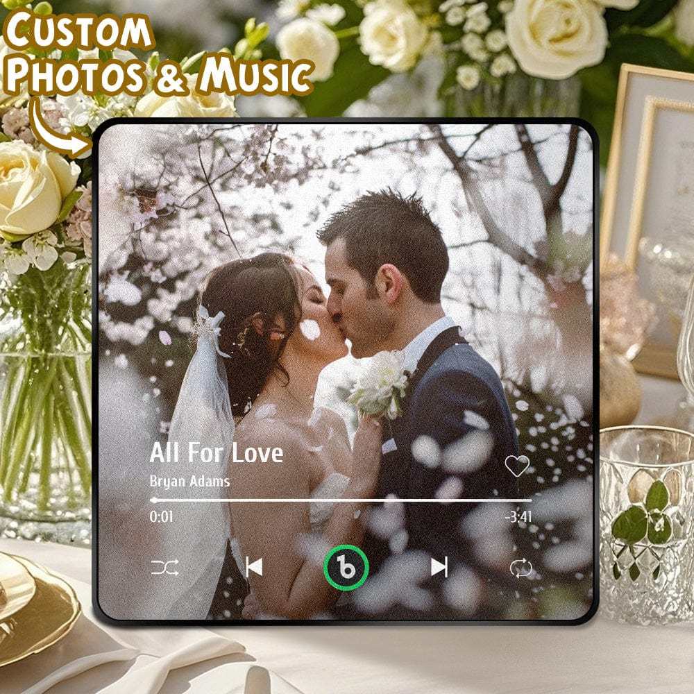 Custom Music Fridge Magnet New 4.0 Upgrade Colorful Frame Album Fridge Magnet Music Wall Photo Sticker Music Movement That Can Be Played Wedding Gift - 