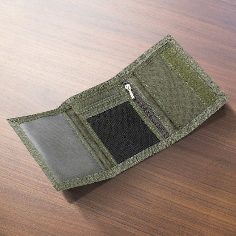 Portafoglio A Tre Ante In Nylon Con Chiusura In Velcro, Regalo Per Gli Innamorati, Unisex, 5 Colori - 