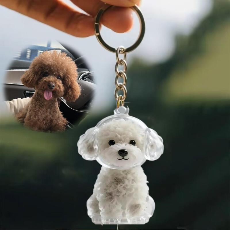 Dog Hair Collector Keychain Bag Charm Memorial Storage Box Sentimental Perfect for Storing Pet Hair Gift for Dog Lovers - CustWit