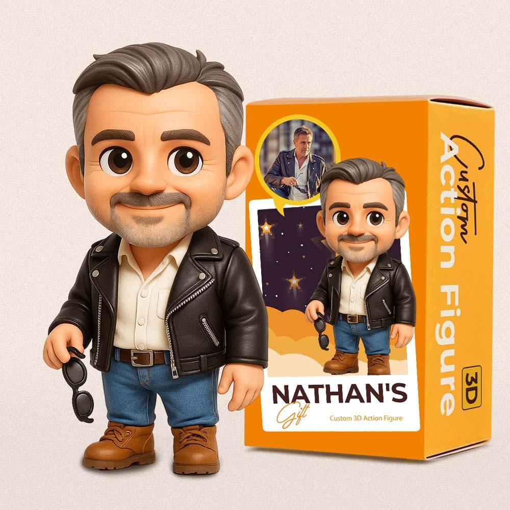 Custom Dad 3D Action Figure from Photo Personalized Toy Figure Custom Action Figure Gifts For Dad