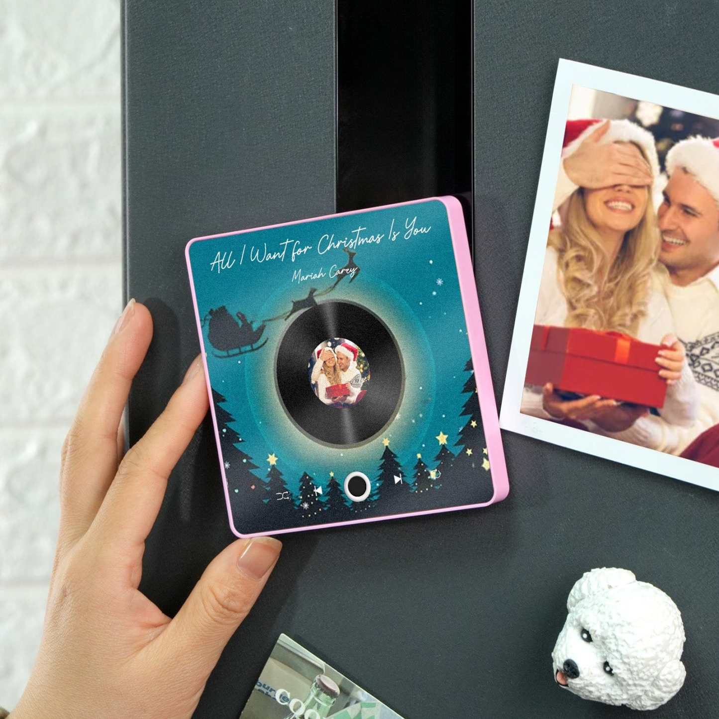 Customized Music Fridge Magnet Personalized Fridge Magnet With Face Photo for Creative Christmas Gift