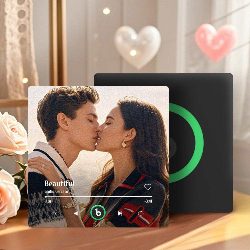 Custom Music Fridge Magnet New Upgrade Colorful Frame Album Fridge Magnet Music Wall Photo Sticker Music Movement That Can Be Played Valentines Day Gift - 