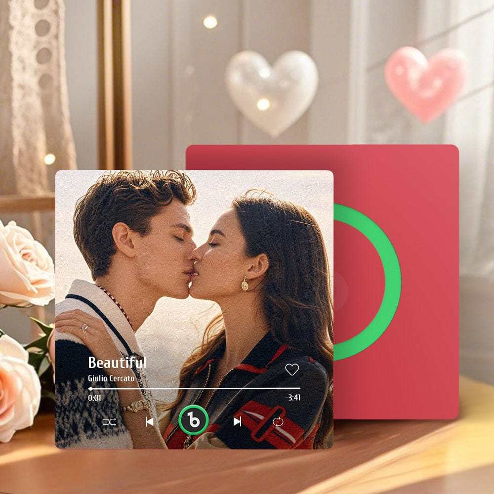 Custom Music Fridge Magnet New Upgrade Colorful Frame Album Fridge Magnet Music Wall Photo Sticker Music Movement That Can Be Played Valentines Day Gift - 