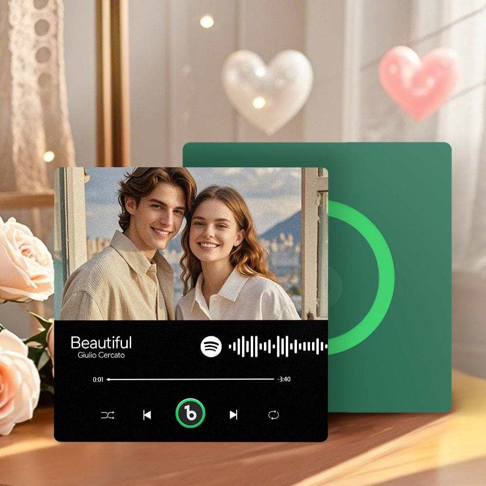 Custom Music Fridge Magnet Album Fridge Magnet With Song Music Wall Photo Sticker Music Movement That Can Be Played Valentines Day Gift - 