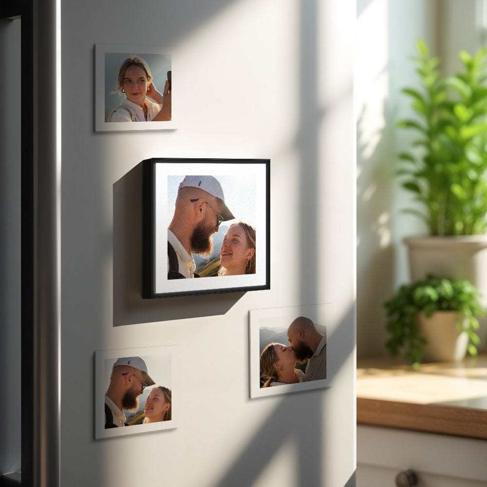 Custom Music & Photo Fridge Magnet Can Customize 1-6 Vinyl and Songs - 