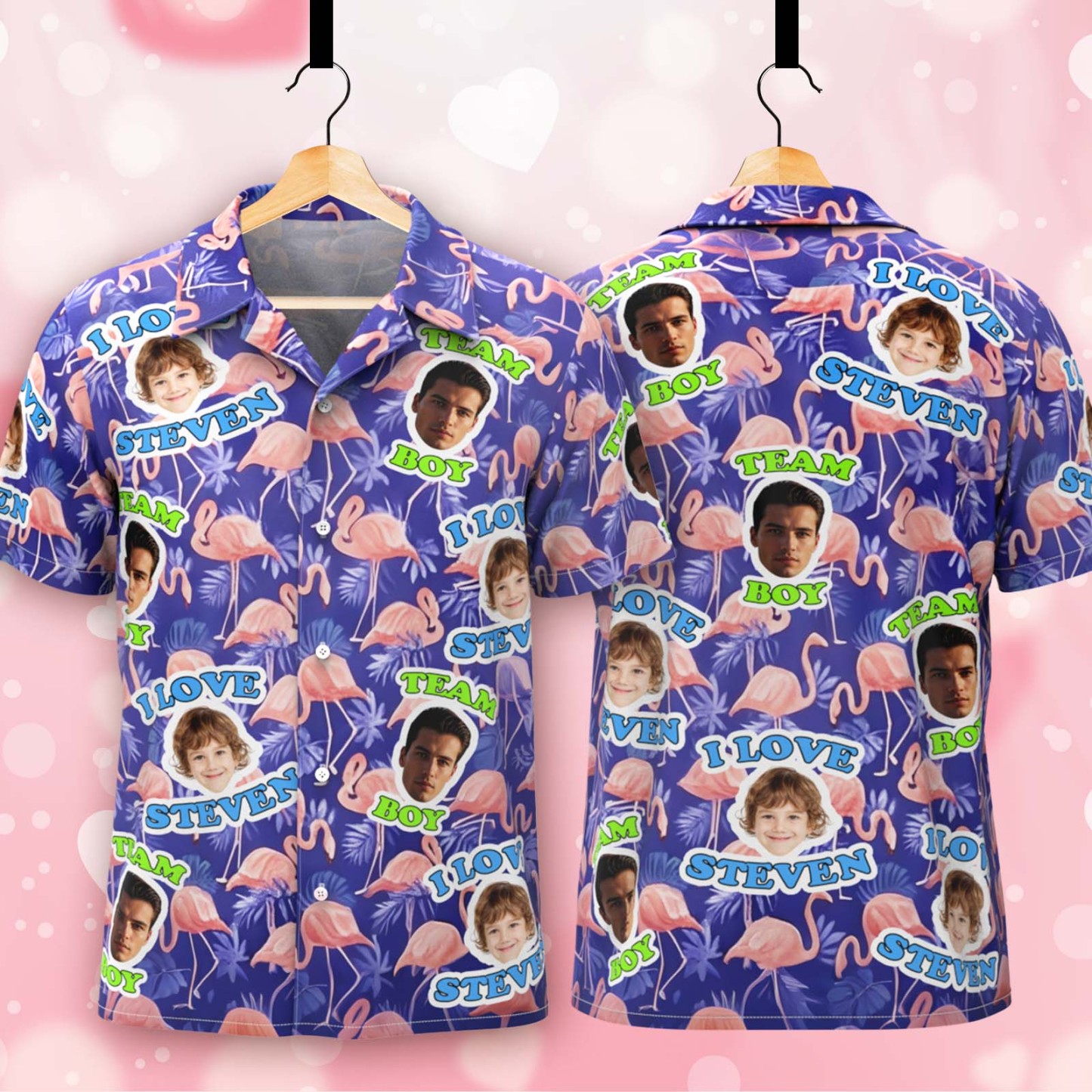 Camicia Hawaiana Personalizzata Con Foto, Camicia Hawaiana Personalizzata Con Foto Di Cane E Gatto, Regalo Per Papà - 