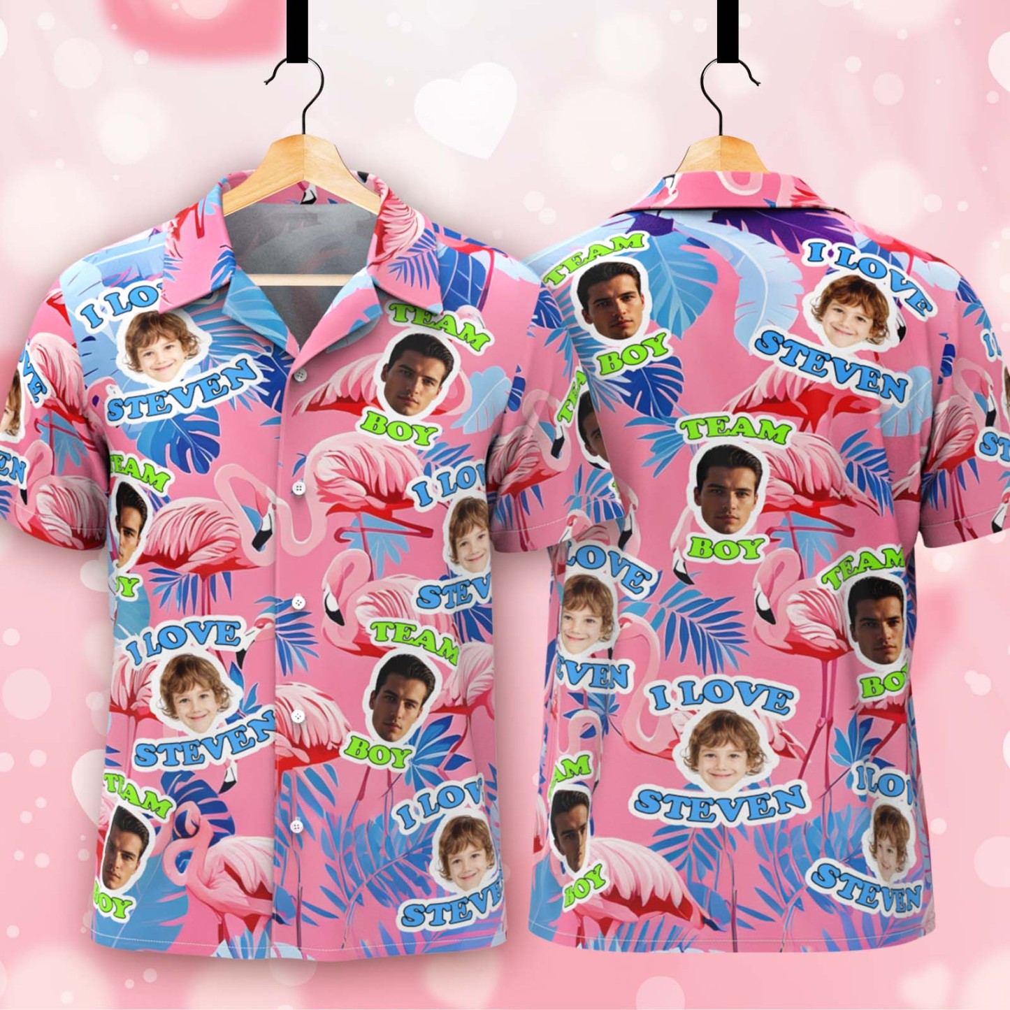 Camicia Hawaiana Personalizzata Con Foto, Camicia Hawaiana Personalizzata Con Foto Di Cane E Gatto, Regalo Per Papà - 