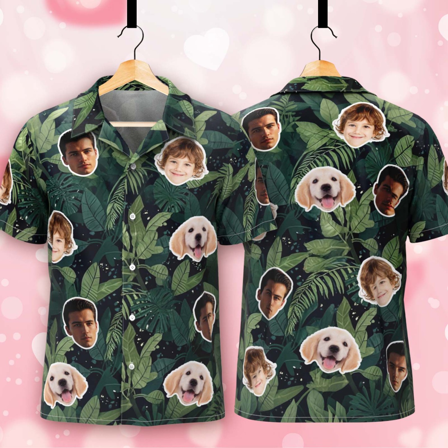 Divertente Camicia Hawaiana Personalizzata Con Foglie, Maglietta Con Foto, Regalo Perfetto Per La Festa Del Papà - 