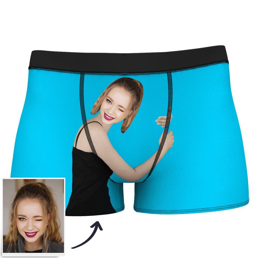 Boxer Slip Personalizzati Con Stampa A Forma Di Volto, Intimo Da Uomo Hug, Regalo - 