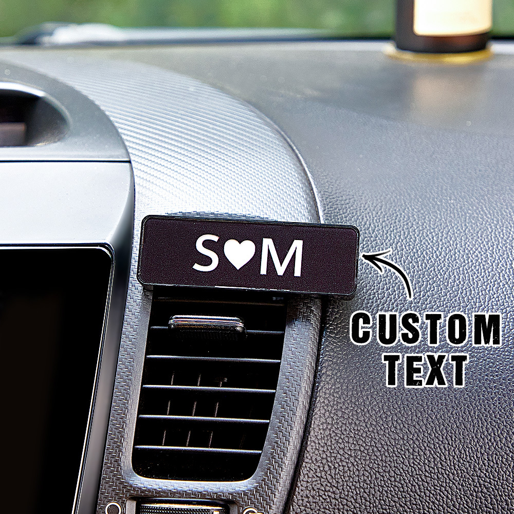 Profumatore per Auto Personalizzato con Luce LED – Nome Inciso, Diffusore di Aromi, Regalo Unico per Lui o per Lei