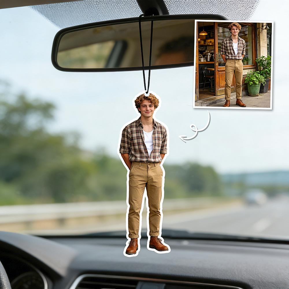 Custom Photo Car Air Freshener Personalized Couple Gift Custom Air Freshener Christmas Gift