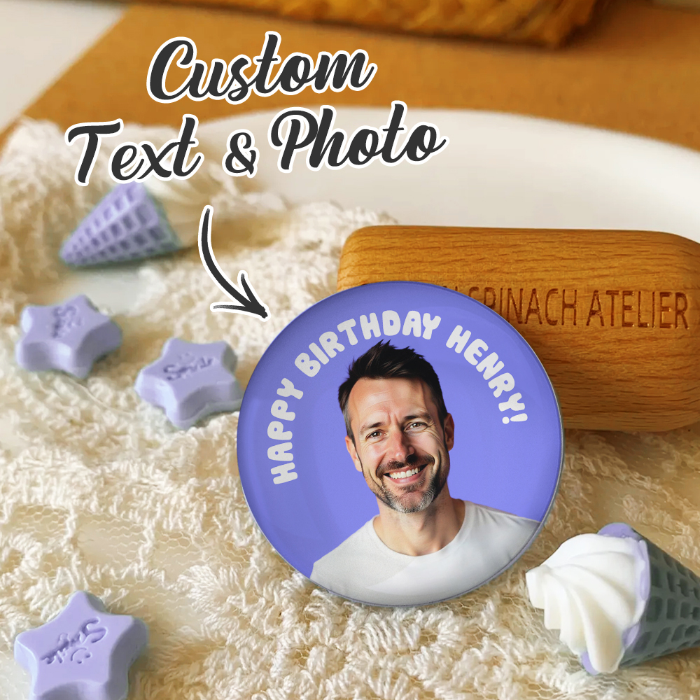 Spilla Con Testo E Foto Personalizzati, Spilla Con Bottone Personalizzato, Accessorio Per Borsa Personalizzato - 