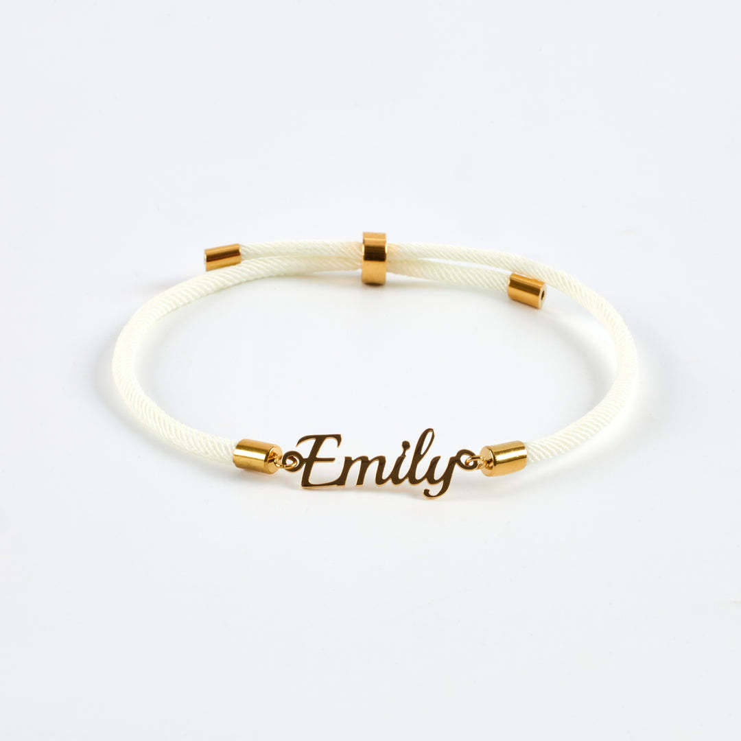 Bracciale Con Nome Personalizzato, Braccialetto Con Nome Personalizzato In Corda, Regalo Per Famiglia, Amici, Coppia, Amanti