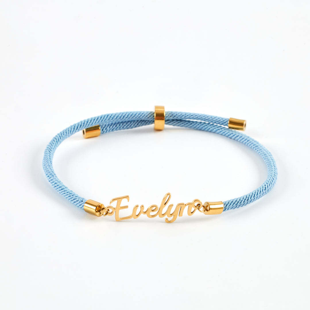 Bracciale Con Nome Personalizzato, Braccialetto Con Nome Personalizzato In Corda, Regalo Per Famiglia, Amici, Coppia, Amanti