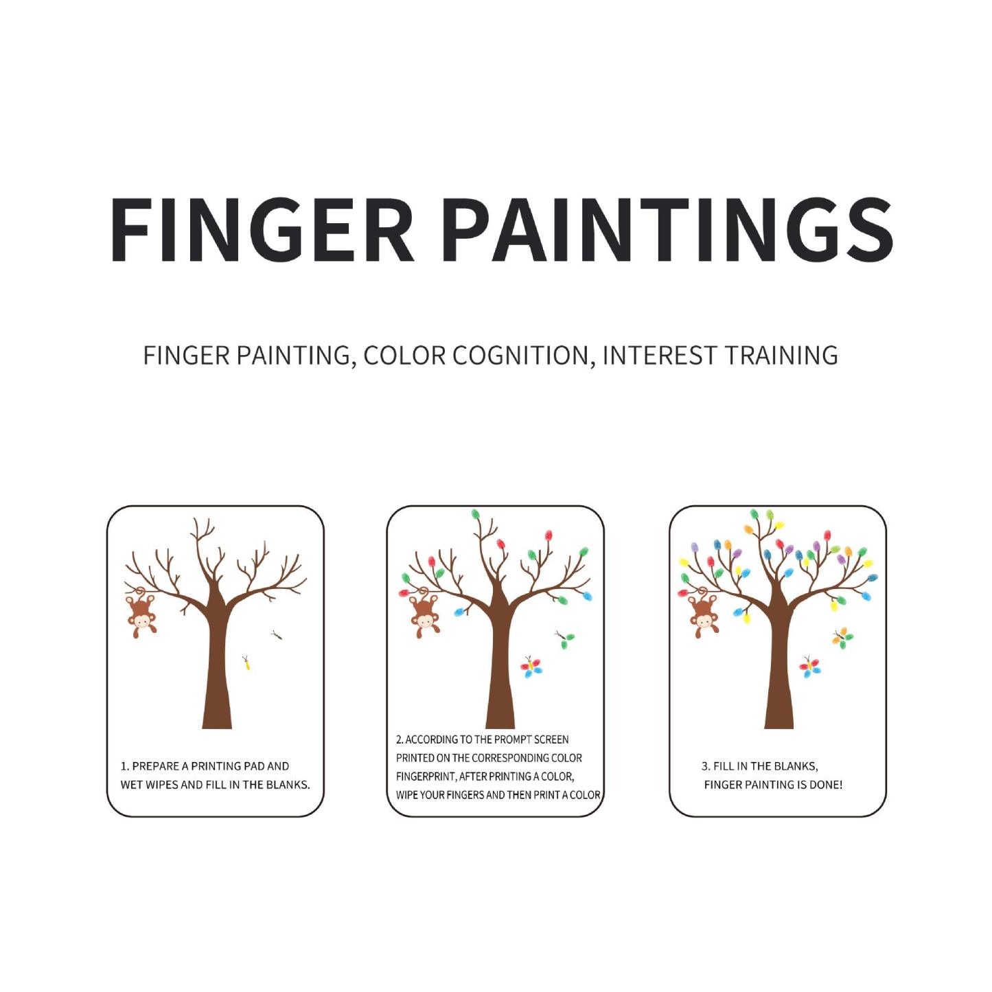 Kit Per La Pittura Con Le Dita Per Bambini Con 12 O 24 Tamponi Di Inchiostro Lavabili, Il Regalo Di Natale Perfetto Per I Giovani Artisti