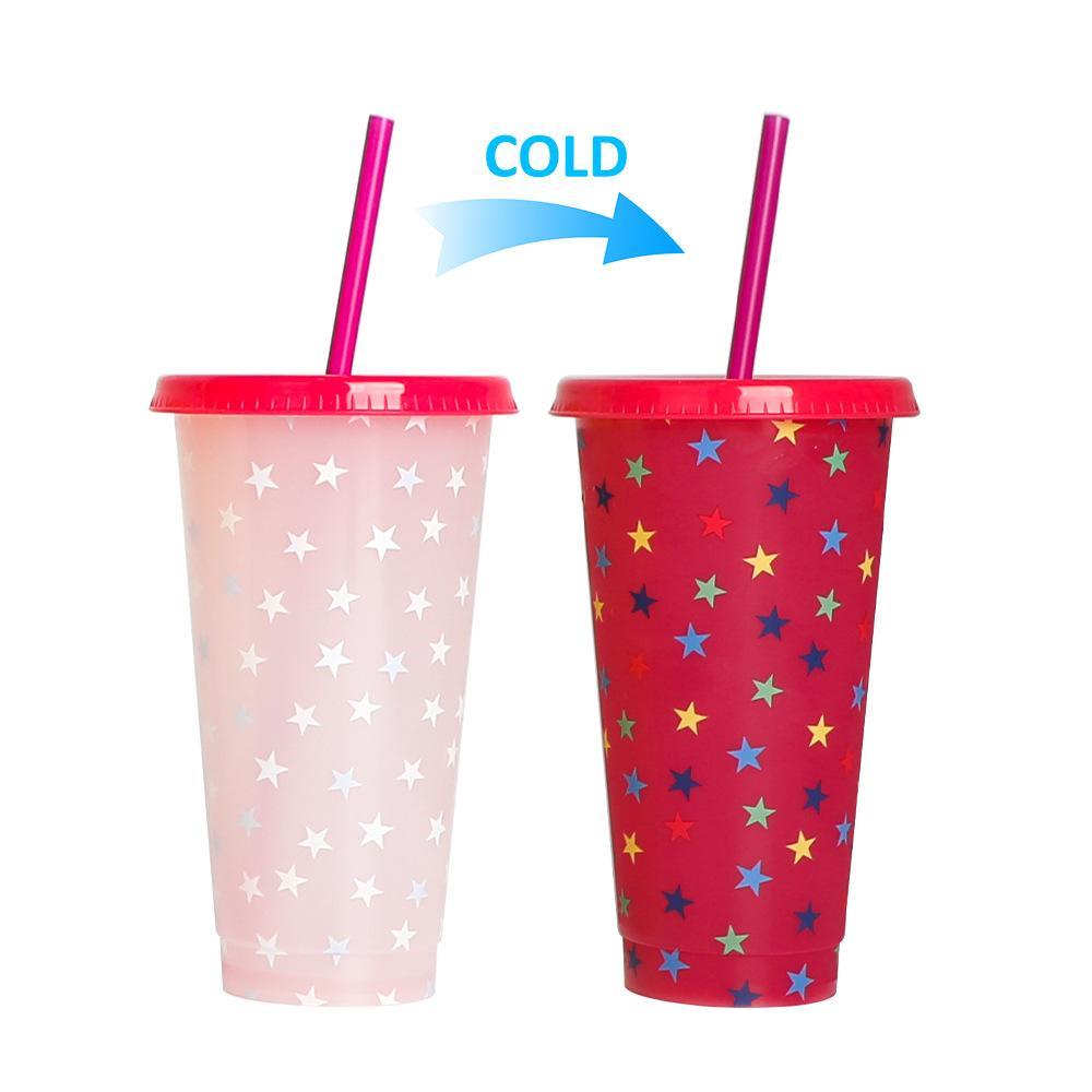 Color-Changing Straw Cup for Christmas Fun Party Drink ware