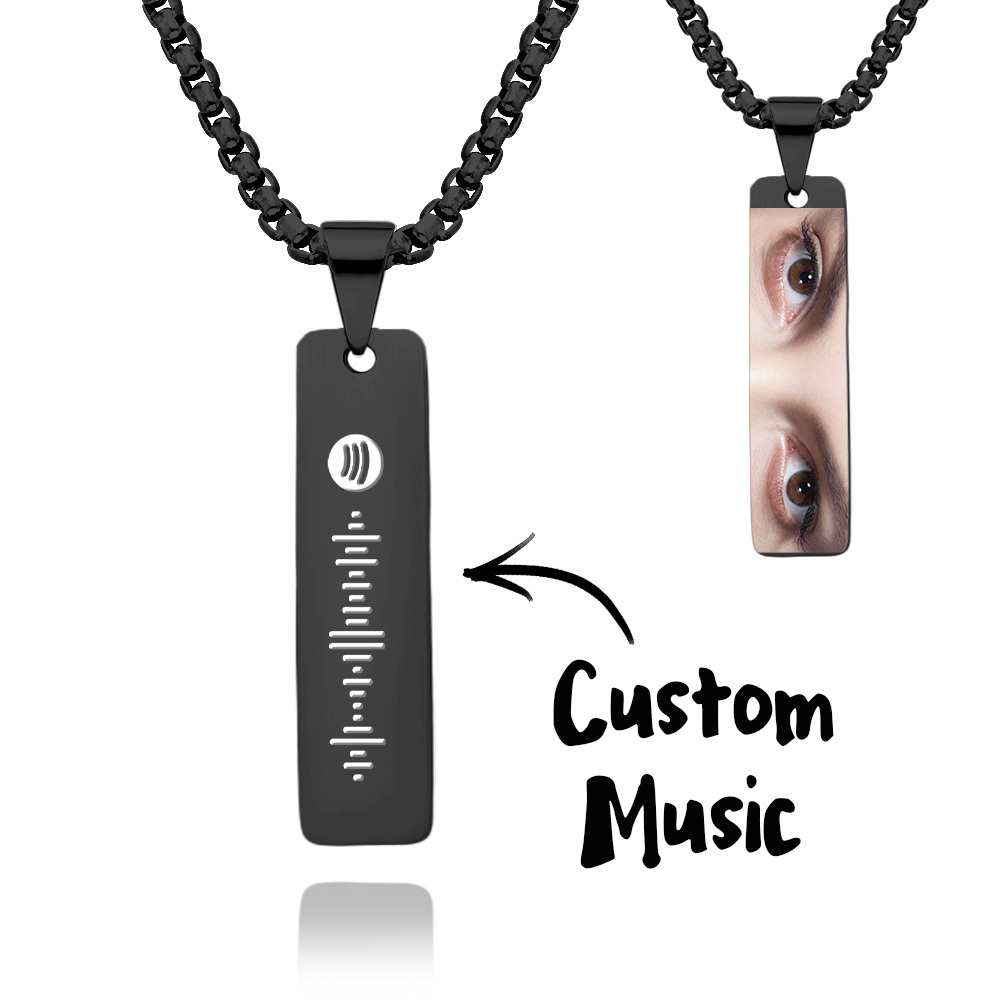 Personalization Colorful Eyes Custom Photo Necklace Custom Spotify Code Jewelry Best Gifts for Her - CustWitUK
