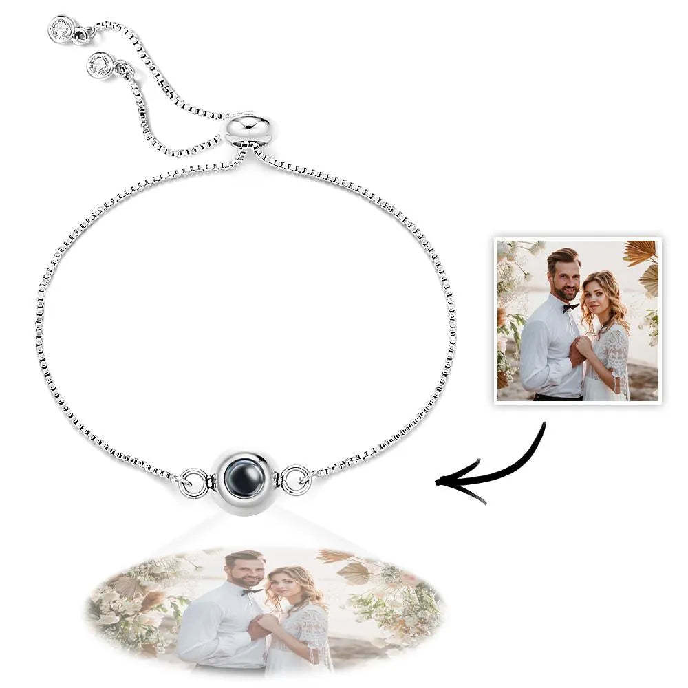 Braccialetti Di Proiezione Braccialetti Di Proiezione Personalizzati In Acciaio Inossidabile Braccialetti Con Foto Intrecciate Regali Commemorativi - 