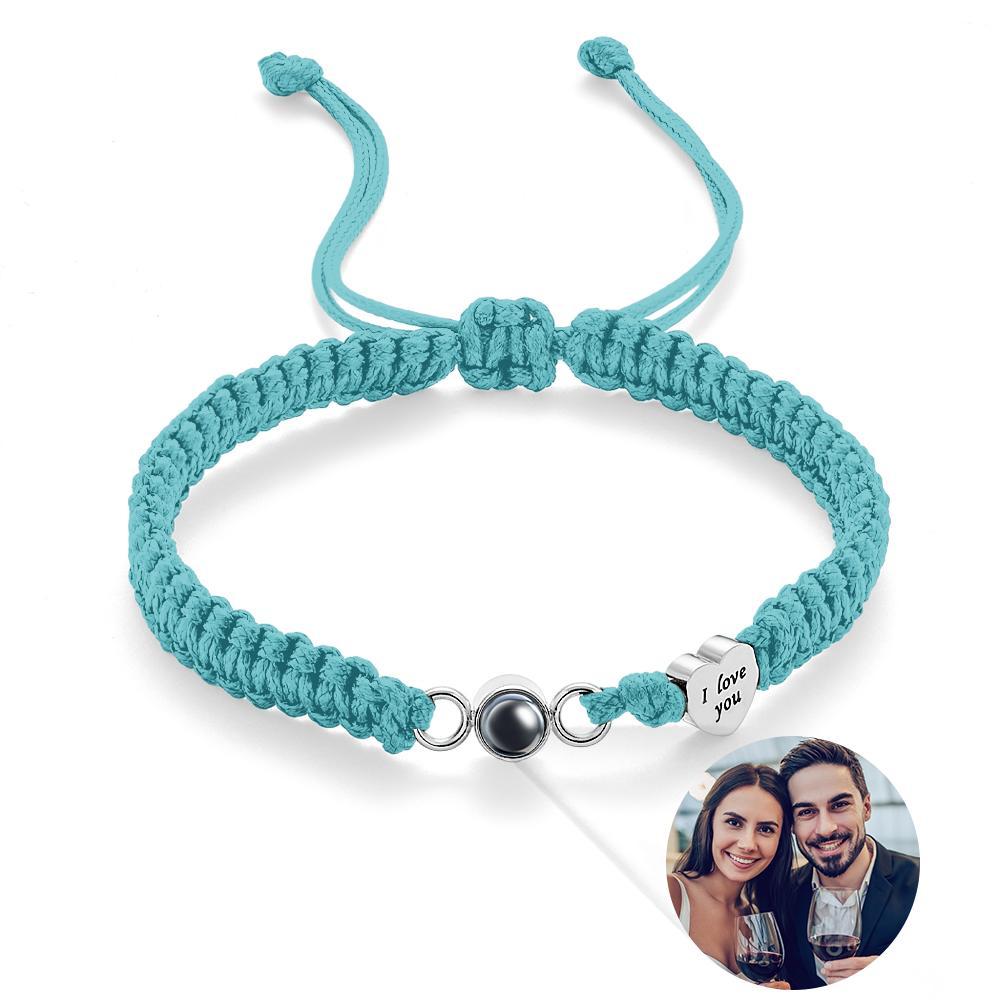 Braccialetto Con Proiezione Fotografica Personalizzata, Regalo Di Coppia A Forma Di Cuore - 
