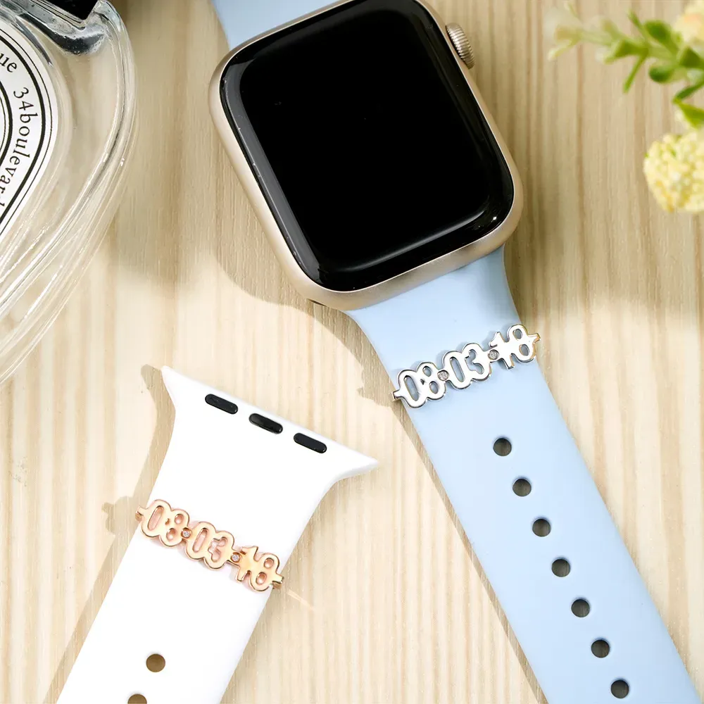 Ciondolo Per Cinturino Orologio Personalizzato, Gioiello Per Orologio Con Data Personalizzata