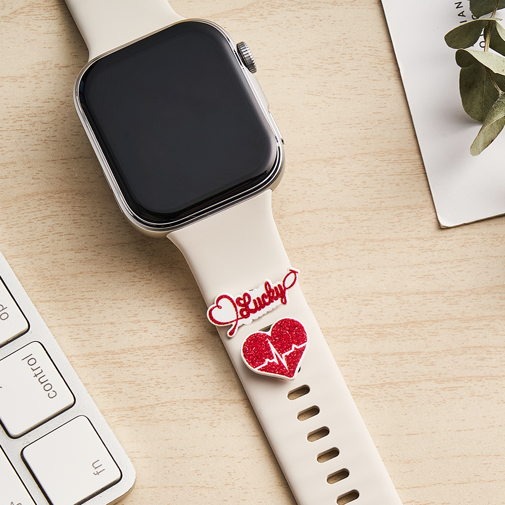 Nurse & EKG Heartbeat Watch Band Charm Bundle