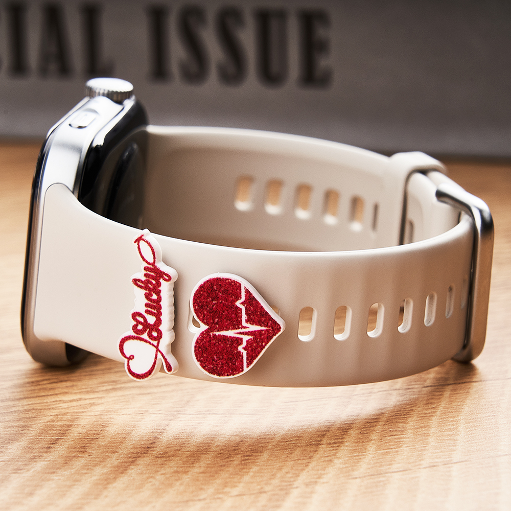 Nurse & EKG Heartbeat Watch Band Charm Bundle