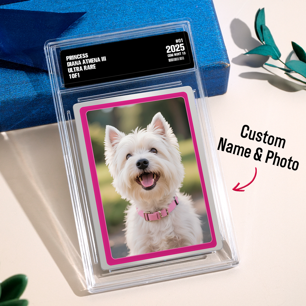 Ritratto Personalizzato Con Foto Di Poke Card, Biglietto Di Auguri Per La Famiglia Personalizzato Con Testo E Foto Personalizzati, Regalo Speciale Per Papà, Bambini, Coppie O Amici - 