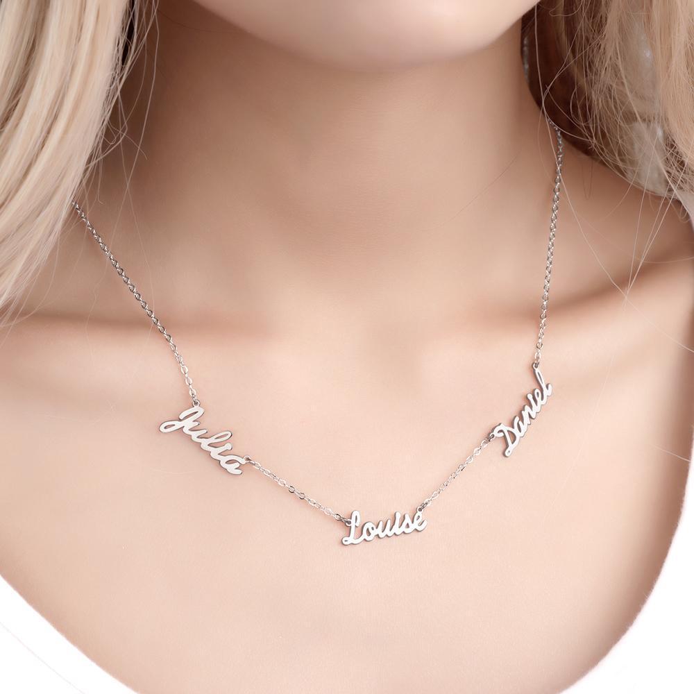 Collana Personalizzata Con Tre Nomi Elegante - 