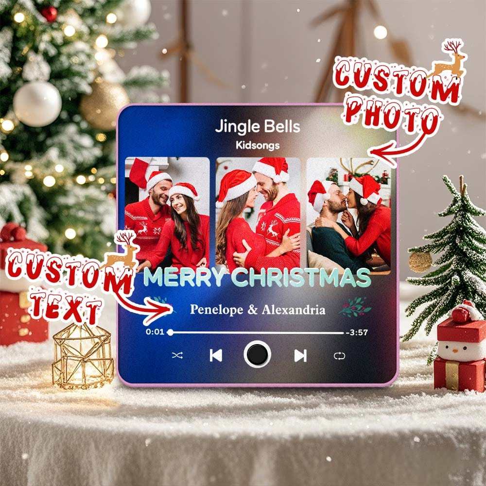 Customized Music Fridge Magnet Personalized Fridge Magnet With Face Photo for Creative Christmas Gift