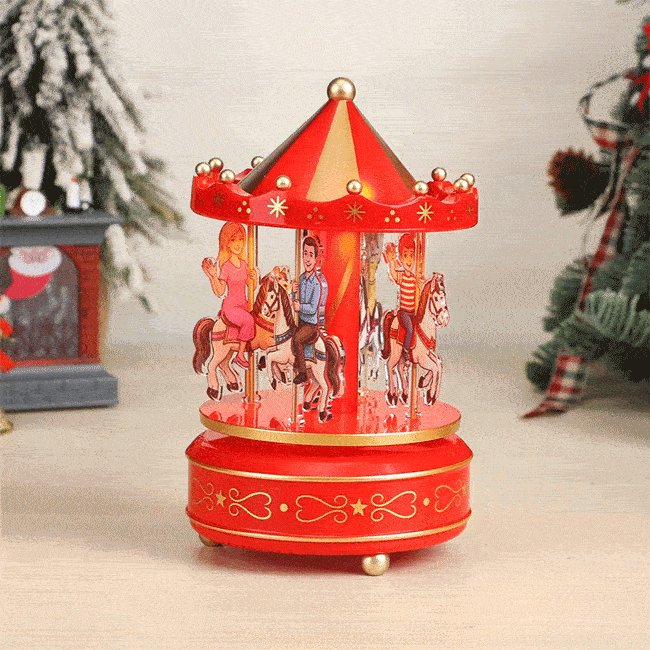 Carillon A Forma Di Carosello Con Ritratto Personalizzato, Decorazione Da Scrivania Per Membri Della Famiglia, Regalo Per La Famiglia