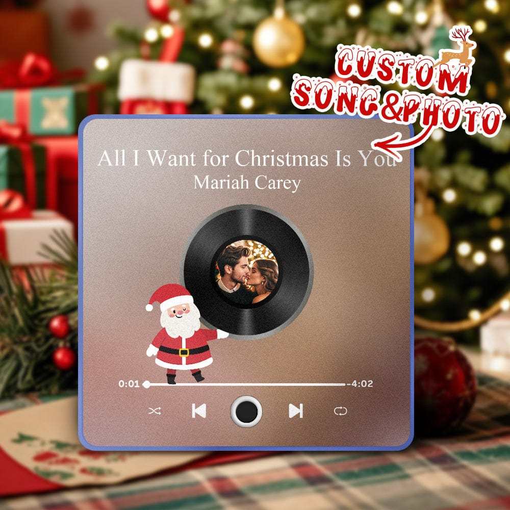 Customized Music Fridge Magnet Personalized Fridge Magnet With Face Photo for Creative Christmas Gift