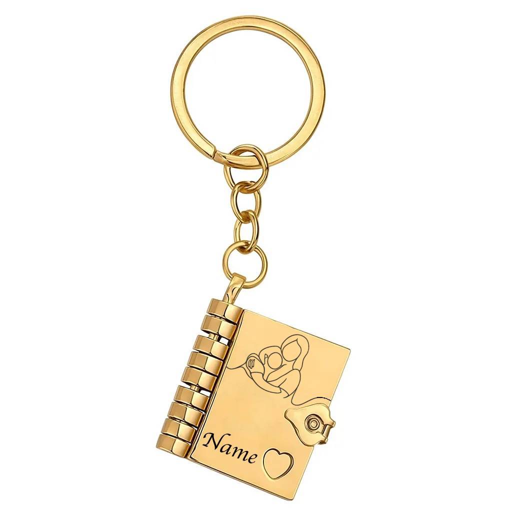 Collana Con Libro A Capitoli Personalizzato Per Nipote, Collana Con Libro 'a Mia Nipote' Con 6 Pagine Incise, Regalo In Acciaio Inossidabile Con Nome Personalizzato Da Parte Della Nipote