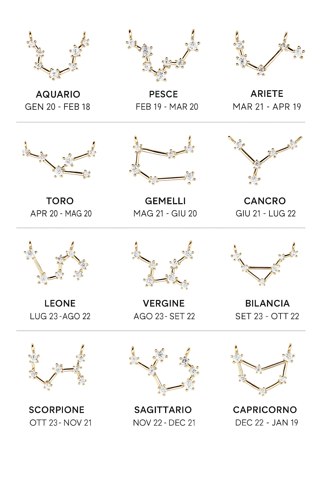 Collana Con Proiezione Fotografica Personalizzata Dello Zodiaco, Collana Con Costellazioni, Gioielli Zodiacali Scorpione, Sagittario, Bilancia, Regalo Per Lui