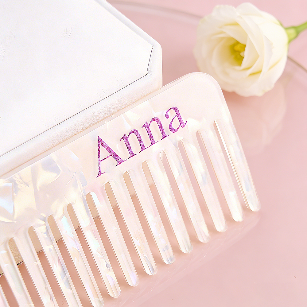 Pettine Antistatico Per Capelli Con Nome Personalizzato, Pettine Per Capelli Con Iniziale Personalizzata, Regalo Per Damigella D'onore, Regalo Di Natale