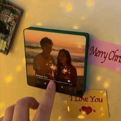 Calamita Da Frigorifero Luminosa Personalizzata Con Musica, Riproduci Canzoni Personalizzate Con Foto, Regalo Unico Per La Famiglia