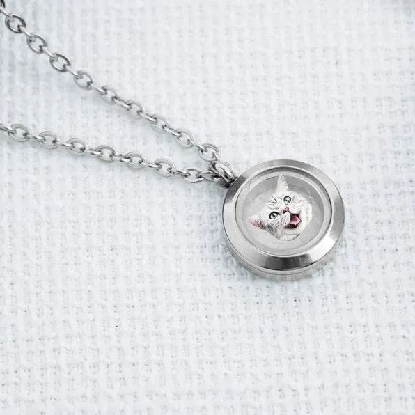 Collana Con Ciondolo In Pelliccia Di Animale Domestico Personalizzata, Collana Con Ciondolo In Pelo Di Cane E Gatto, Gioiello Commemorativo Per Animali Domestici