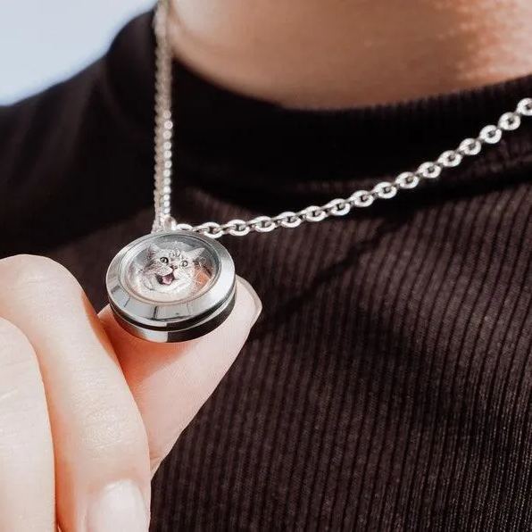 Collana Con Ciondolo In Pelliccia Di Animale Domestico Personalizzata, Collana Con Ciondolo In Pelo Di Cane E Gatto, Gioiello Commemorativo Per Animali Domestici