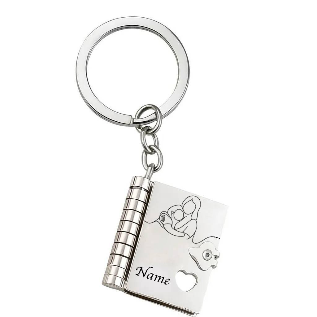 Collana Con Libro A Capitoli Personalizzato Per Nipote, Collana Con Libro 'a Mia Nipote' Con 6 Pagine Incise, Regalo In Acciaio Inossidabile Con Nome Personalizzato Da Parte Della Nipote