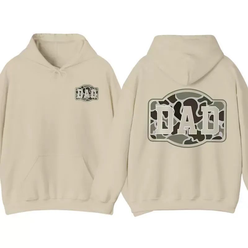 Felpa Con Cappuccio Mimetica Bifacciale, Divertente Felpa Con Cappuccio Mimetica, Regalo Casual Per Papà - 