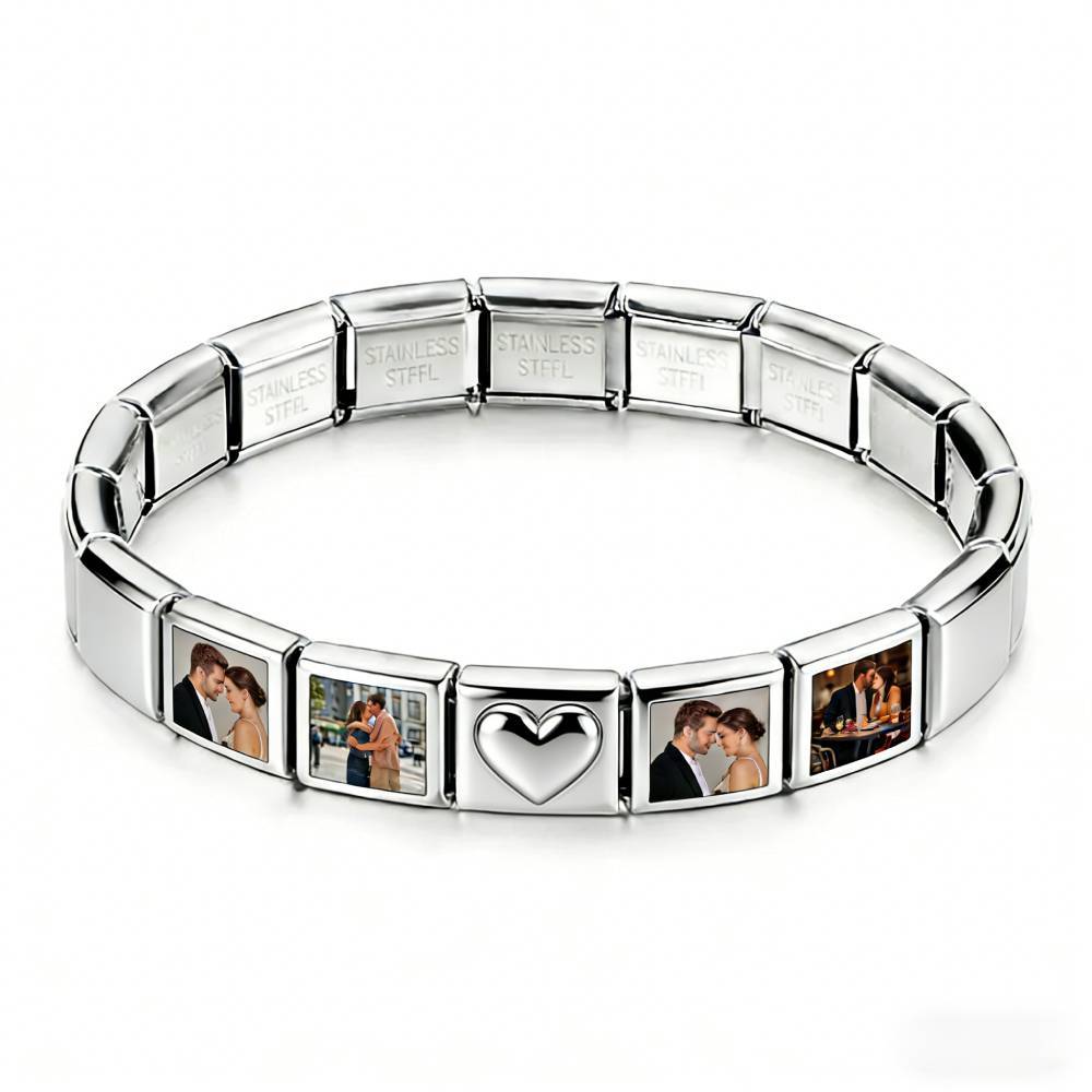 Custom Photo Italian Charm Bracelet Personalized Y2K Stainless Steel J