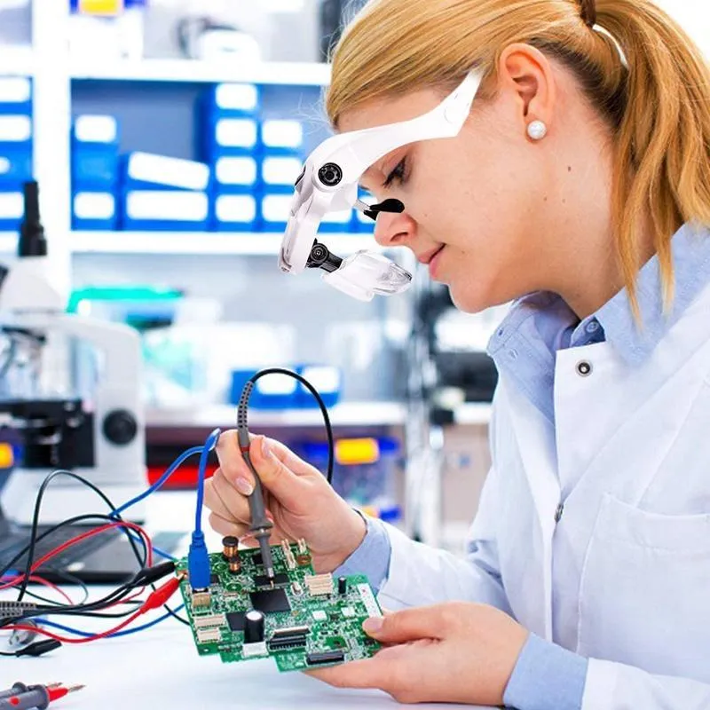 Lente di ingrandimento a LED in vetro da lavoro